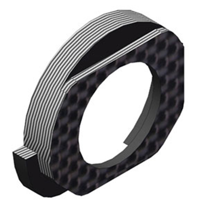 Supporto cuscinetto posteriore regolabile in carbonio 4mm SX - [HK110L]