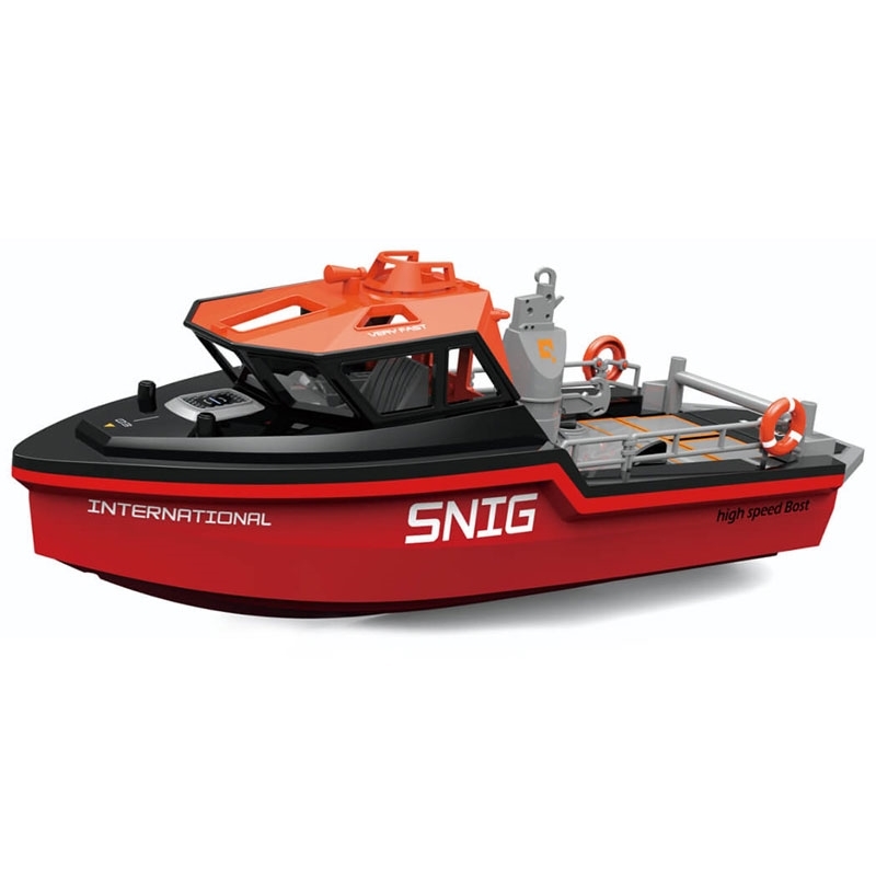 Heng Long SNIG Rescue Boat 1/72 RTR Brushless 2.4ghz lunghezza 32cm. Nero - [HL3702-B]