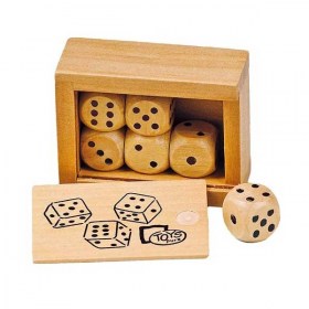 Scatola 6 Dadi di Legno