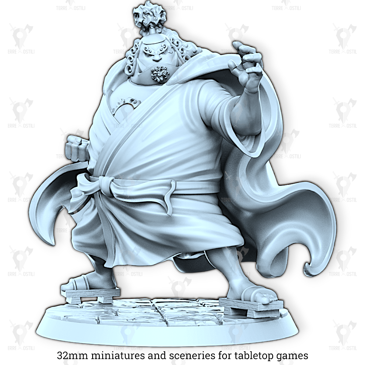 Jinbe demone uomo pesce pirata guerriero monaco onep | miniatura 3D resina | Terre Ostili