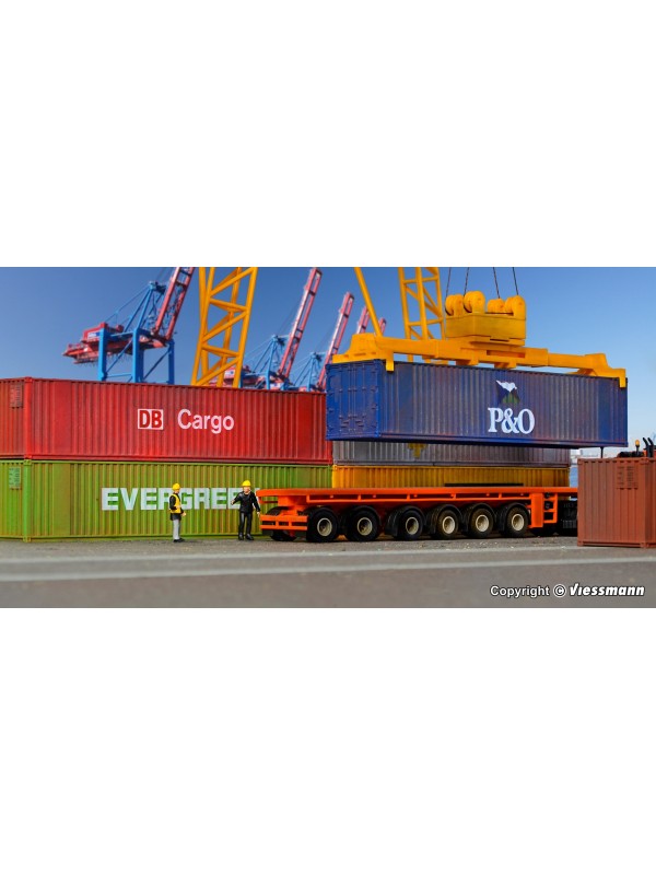 KIBRI 10922 Scala HO Sei container assortiti (40 piedi)