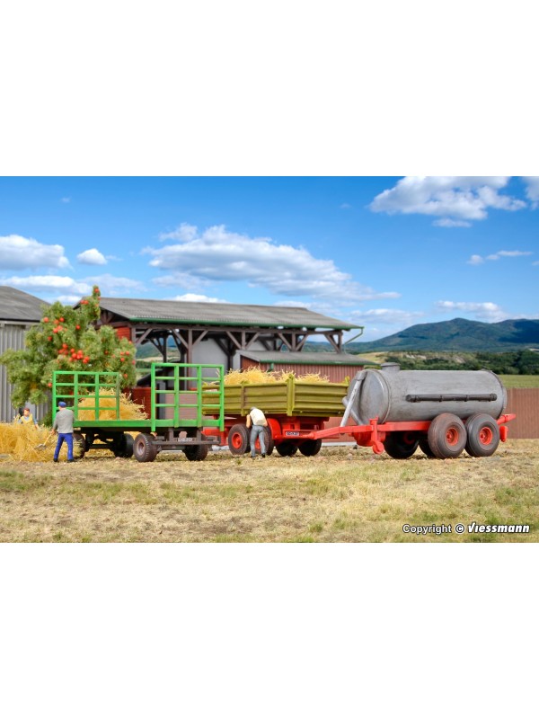 KIBRI 10908 Scala HO Set tre rimorchi lavori agricoli