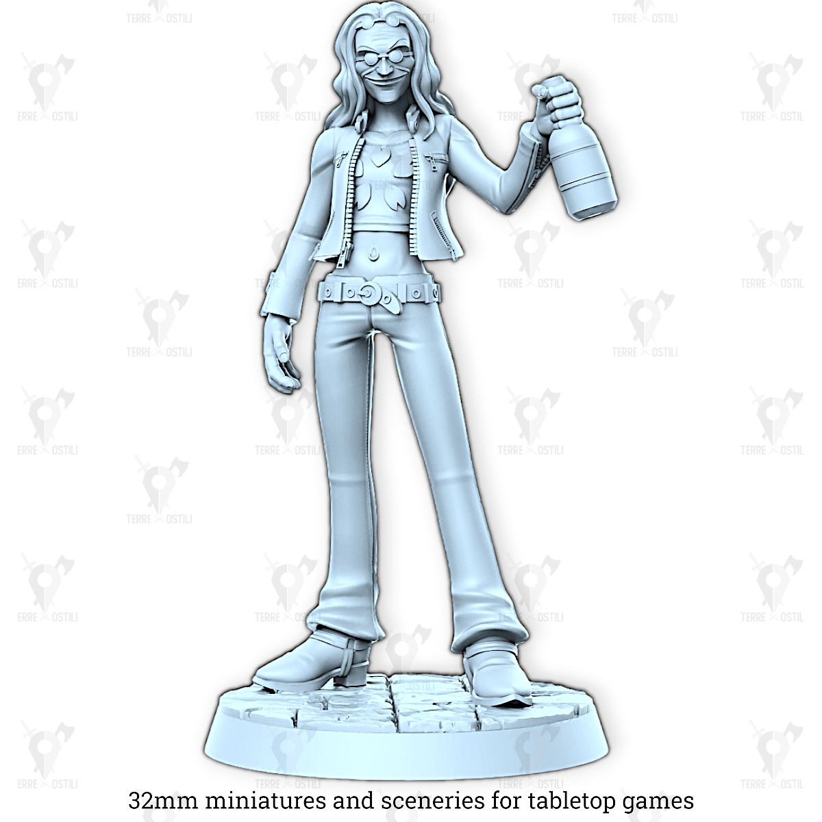 Kureha umana pirata medico alchimista onep | miniatura 3D resina | Terre Ostili