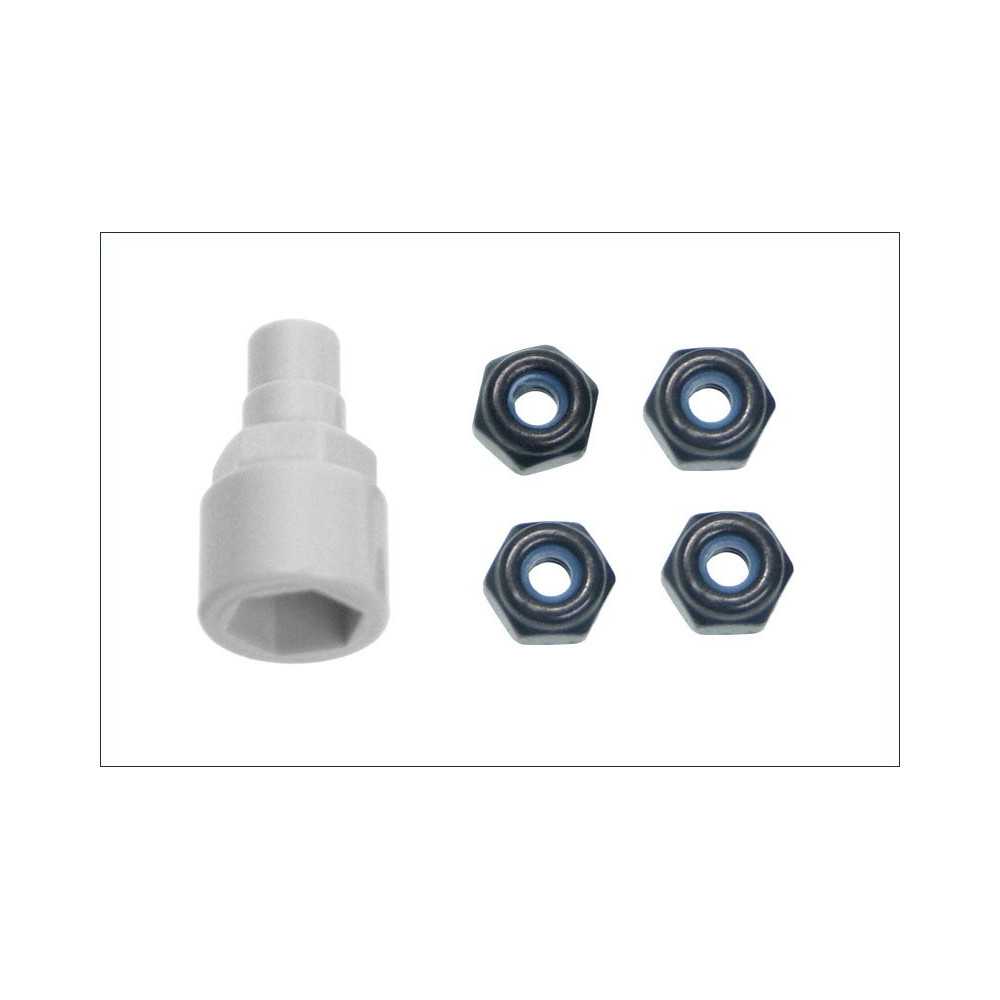 Kyosho Dadi autobloccanti Neri (art. MZW13BK)