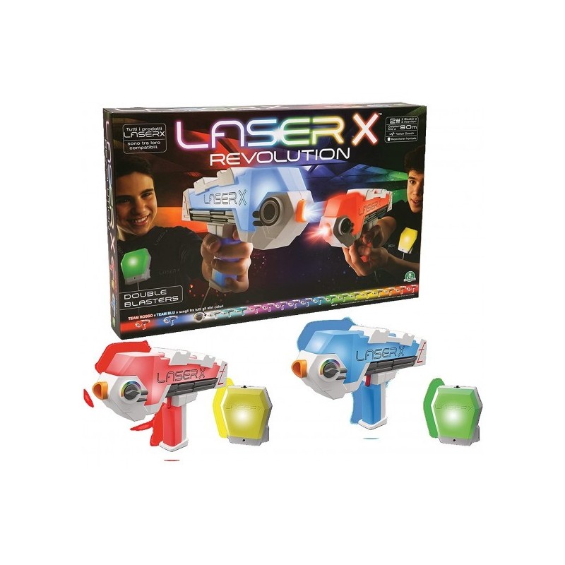 LASER X REVOLUTION, PISTOLE LASER CON RICEVITORE FRONTALE, ANNI 3+