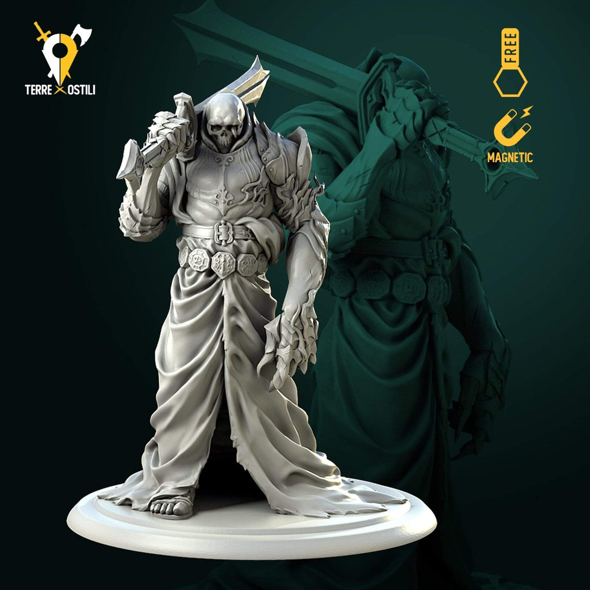 Lich signore morte cavaliere non morto miniatura