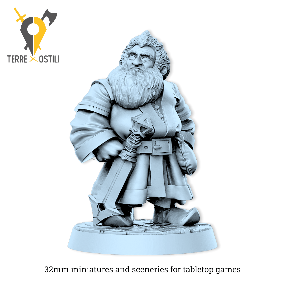 Limba nano guerriero saggio lotr anelli | miniatura 3D resina | Terre Ostili