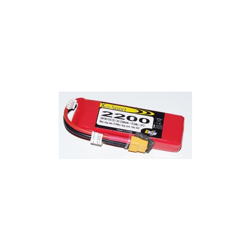 LIPO XELL-SPORT 7.4V 2200MAH 2S 30C XT60