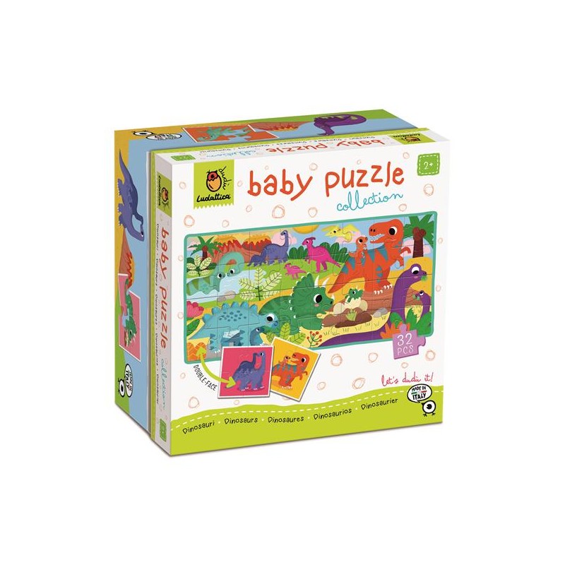 LUDATTICA BABY PUZZLE DINOSAURI, ANNI 2+