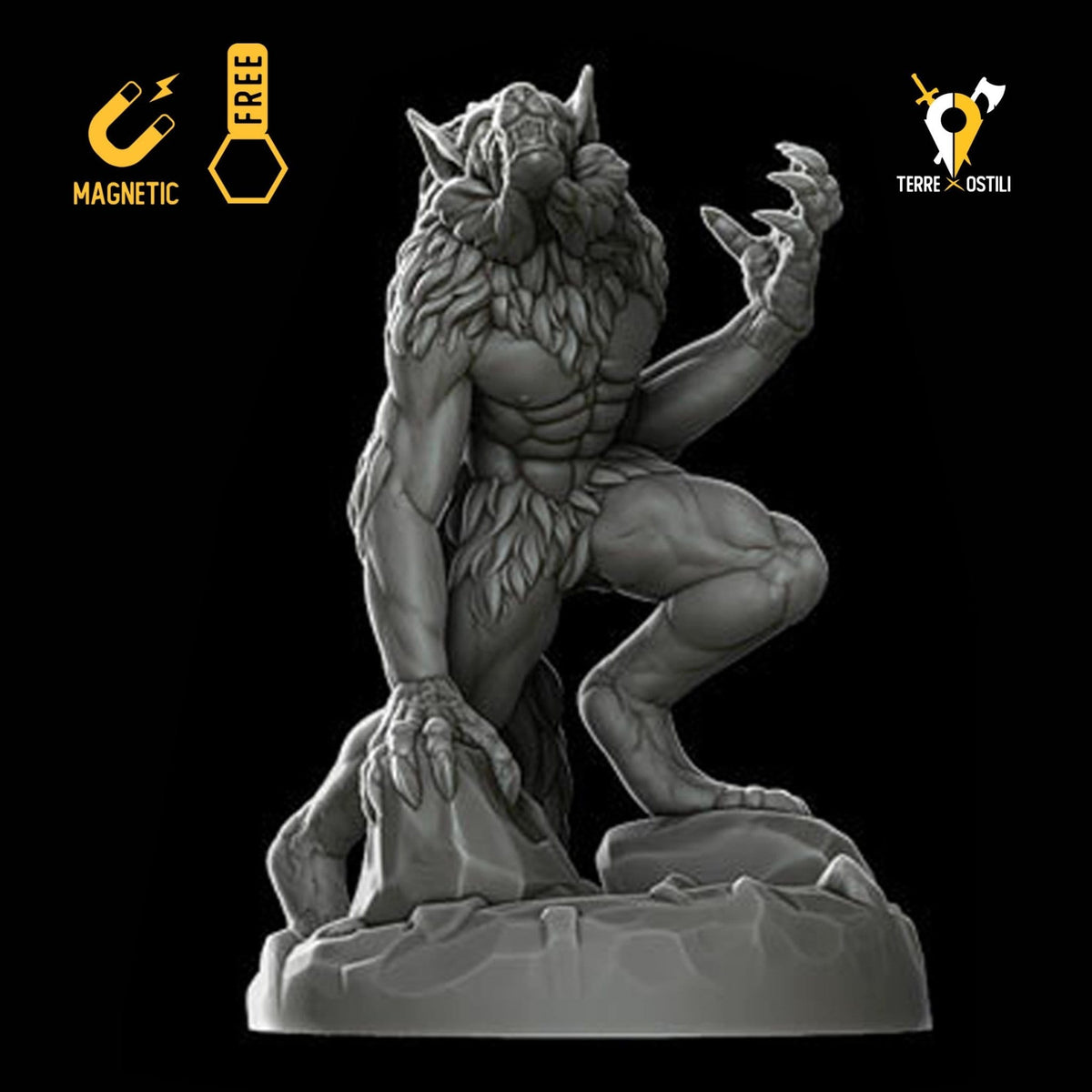 Lupo mannaro licantropo miniatura