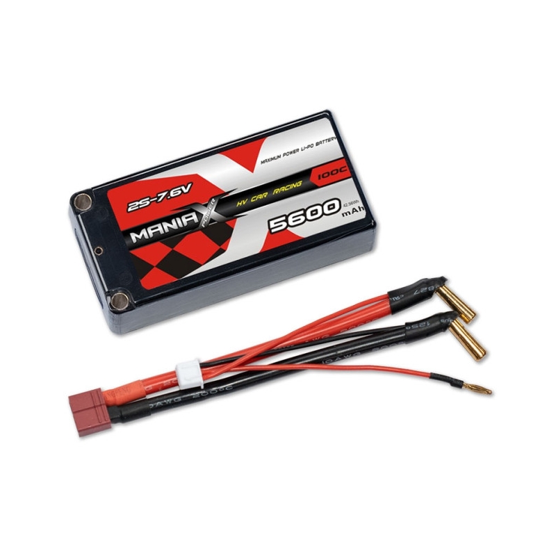 ManiaX HV LiPo 2S 5600mAh 7,6V Shorty Car Racing 100C