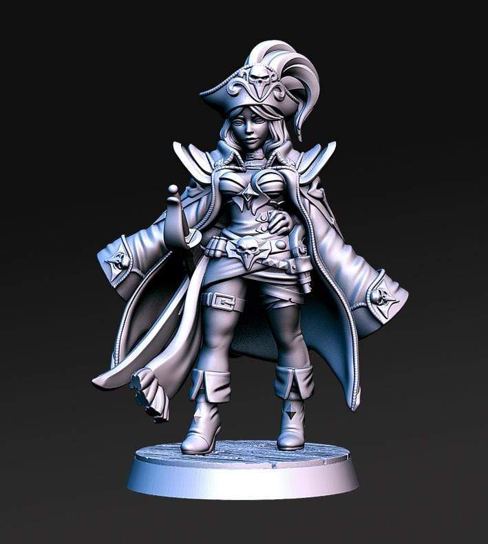 Maridy umana guerriero pirata capitano corsaro miniatura 3D resina