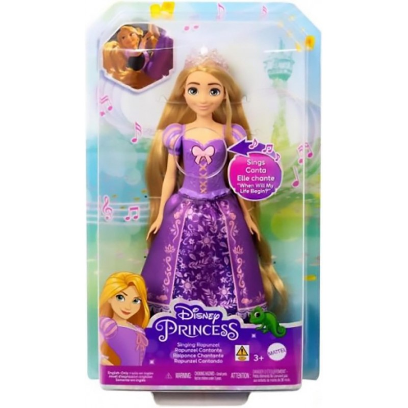 MATTEL - Rapunzel Bambola Cantante in Inglese - HPD41