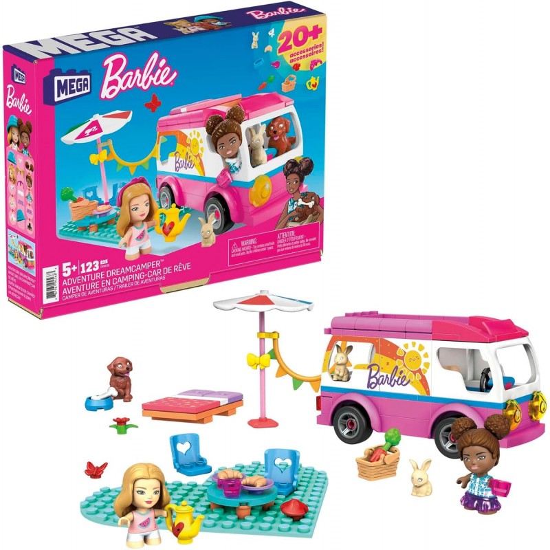 MEGA BLOCKS - Barbie Camper dei Sogni con 2 Bambole - GWR35