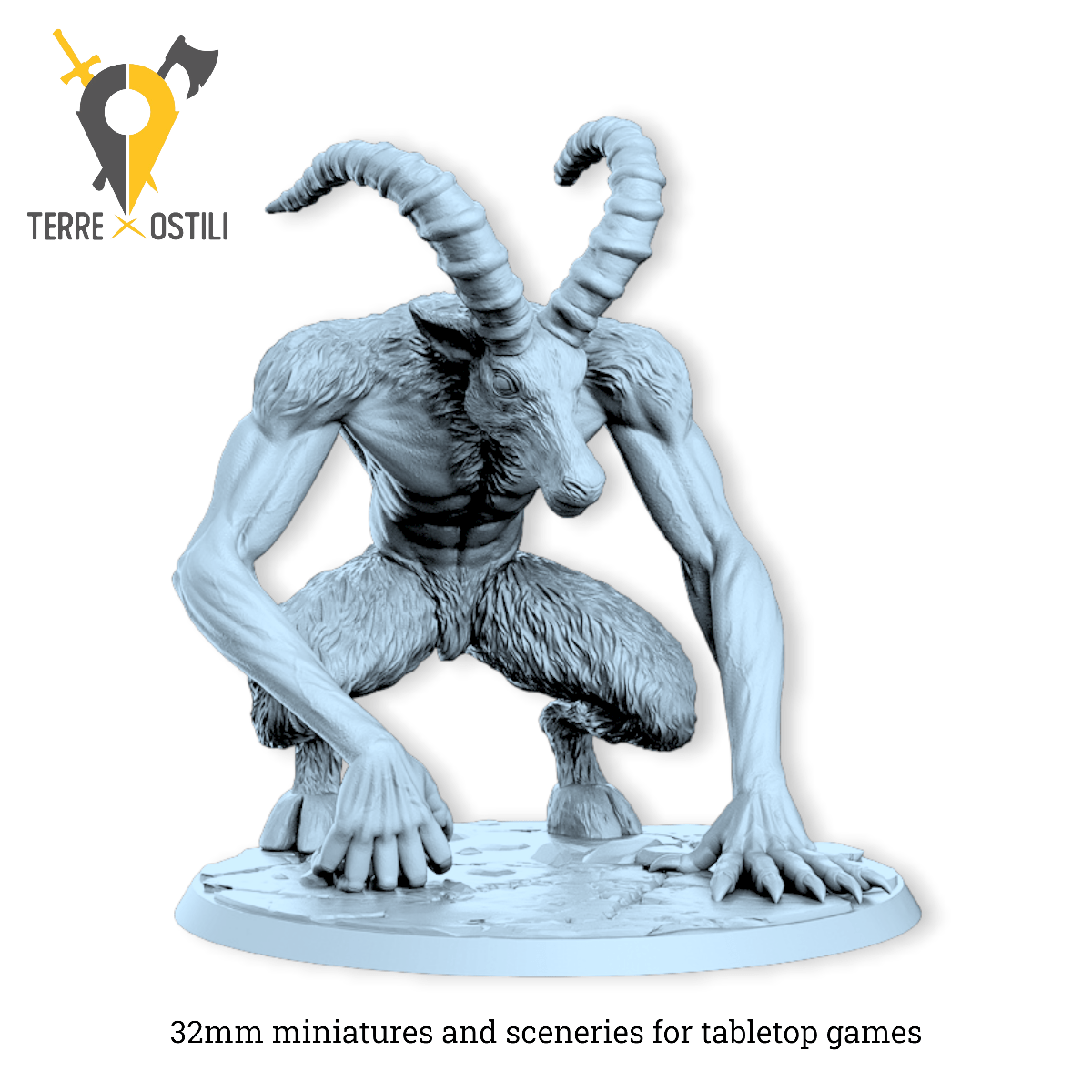 Metaphon mostruosità cornuta bestia demoniaca caprone | miniatura 3D resina | Terre Ostili