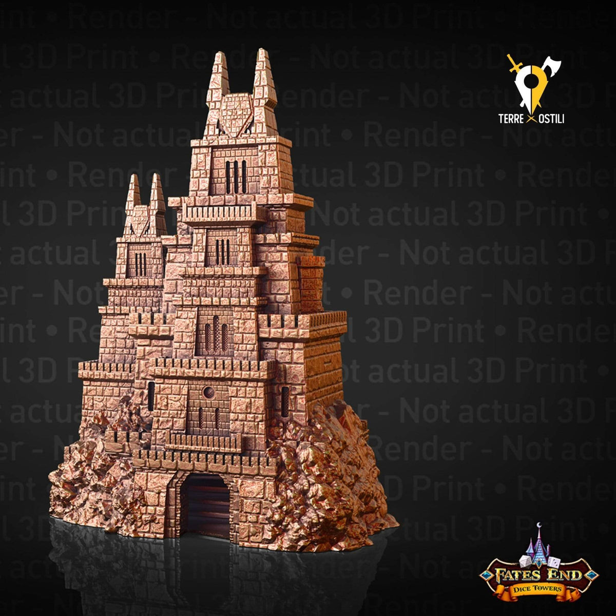 Mezzo drago dragonborn dragonide  castello Torre lancia dadi dicetower