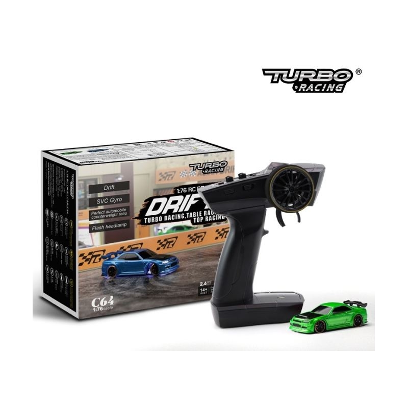 Micro Drift 1/76 Turbo Racing Verde