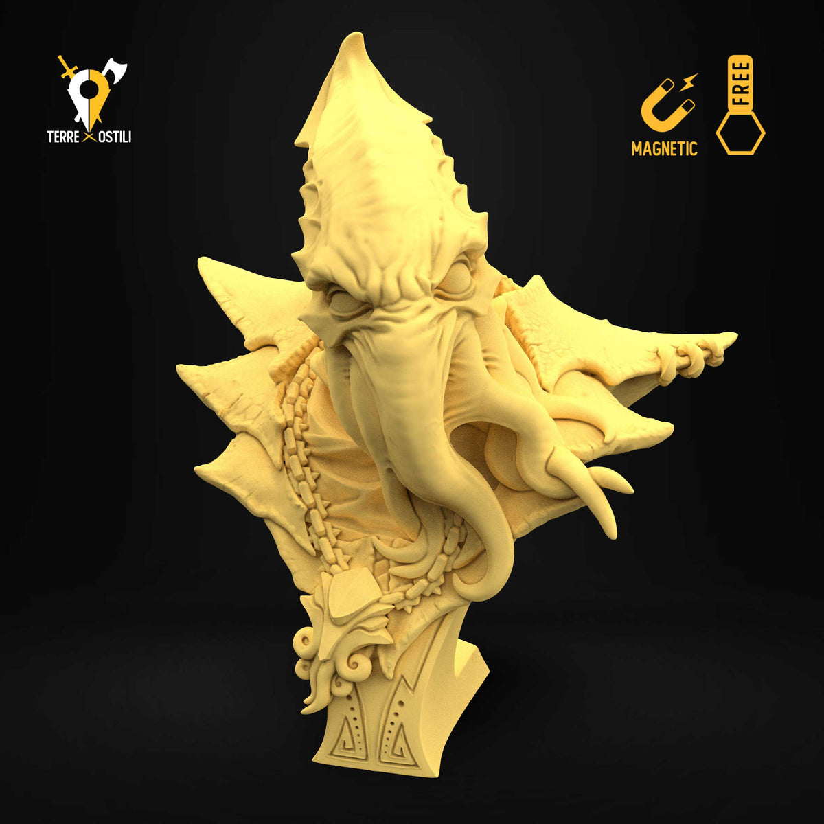 Mind flayer illithid  busto resina alta qualità miniatura