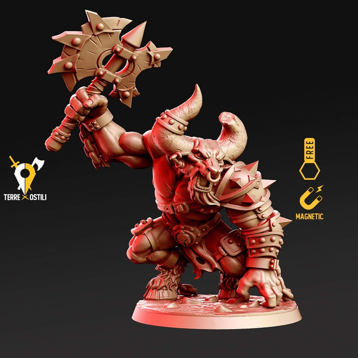 Minotauro gladiatore guerriero miniatura