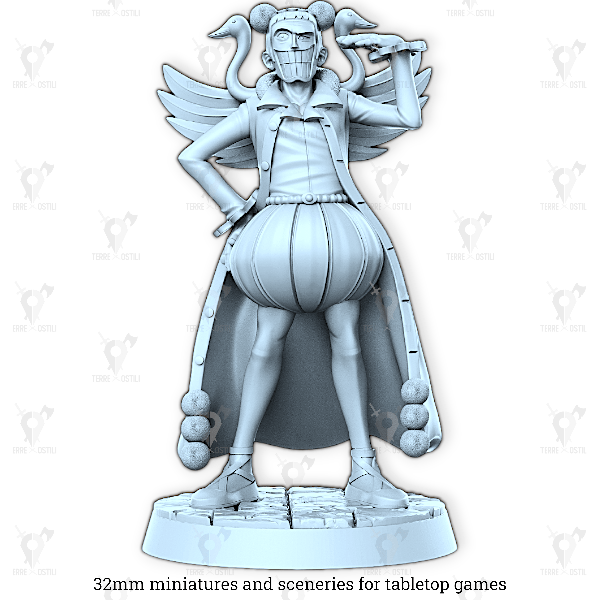 Mister 2 umano pirata mutaforma monaco onep | miniatura 3D resina | Terre Ostili