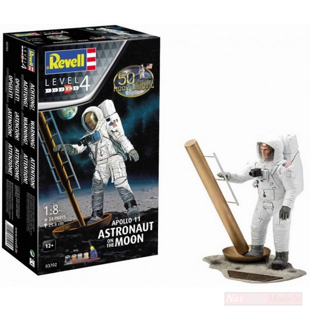 MODELLINO IN SCALA COMPATIBILE CON APOLLO 11 ASTRONAUT ON THE MOON (50 YEARS MOON LANDING) KIT 1:96 REVELL RV03702