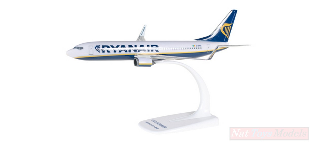 MODELLINO IN SCALA COMPATIBILE CON BOEING 737-800 RYANAIR 1:200 cm 19 HERPA HP609395