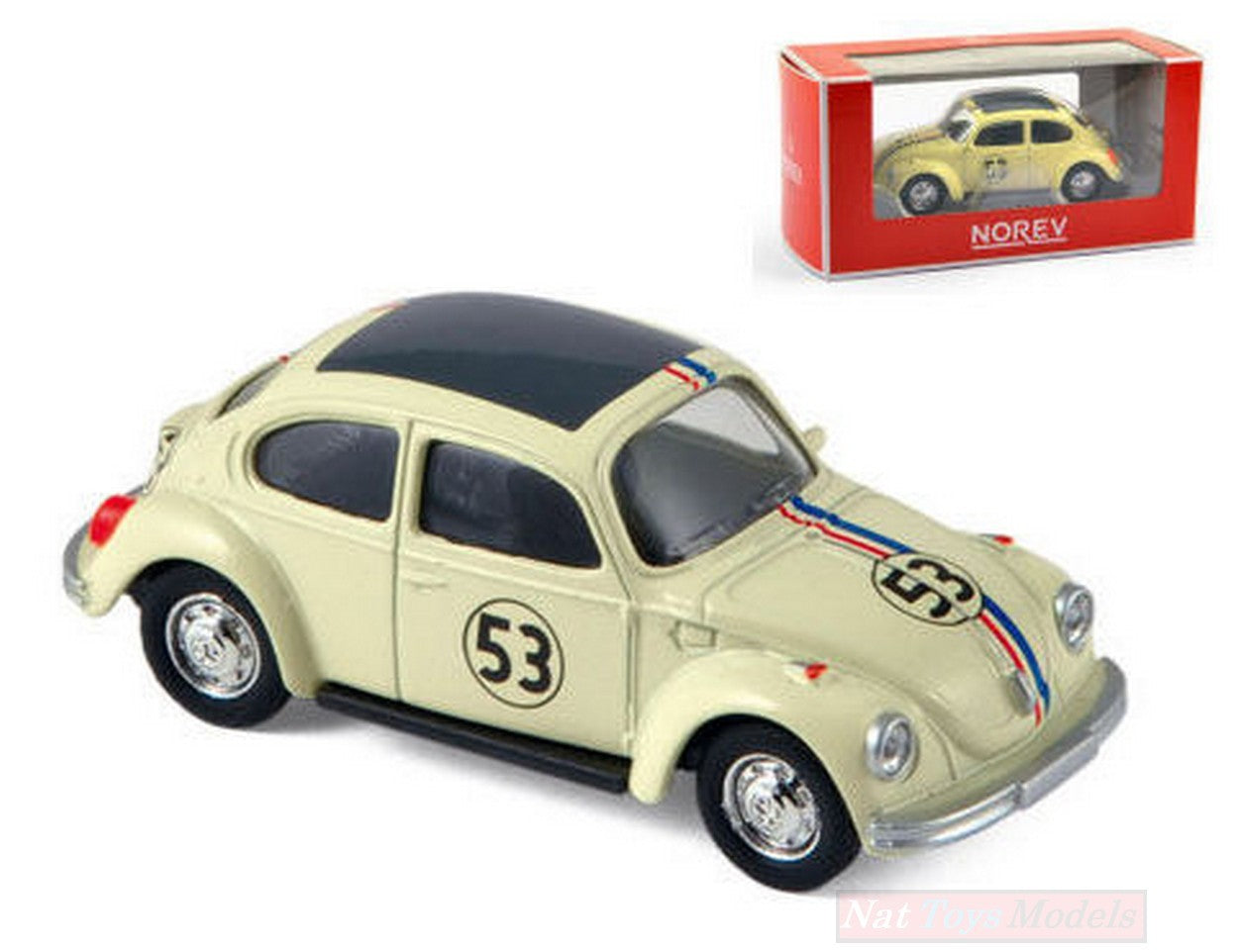 MODELLINO IN SCALA COMPATIBILE CON VW BEETLE 1303 N.53 1973 1:64 NOREV NV310502