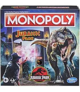 Monopoly Jurassic Park - Gioco da Tavolo Strategico per 2-6 Giocatori, 8 Anni, 90 Minuti di Divertimento tra Dinosauri!