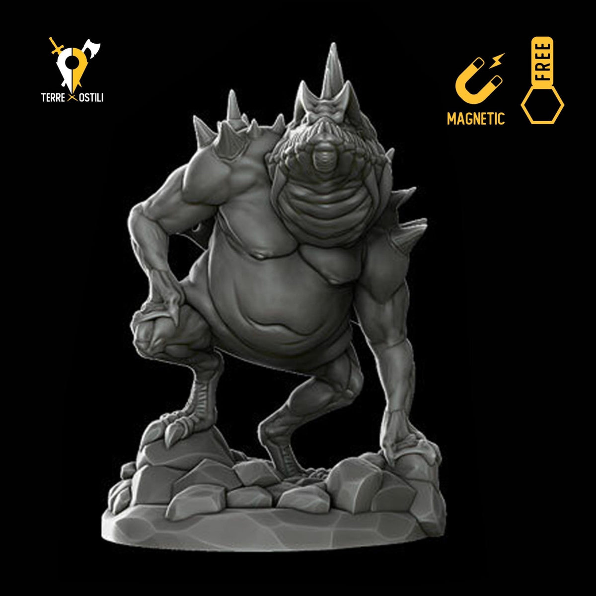 Mostro rana rospo bullywug slaad miniatura