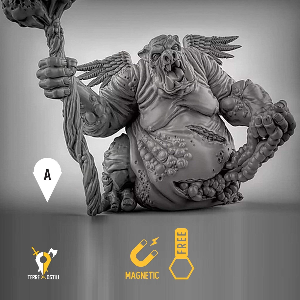 Nalfeshnee con ali demone della pestilenza miniatura