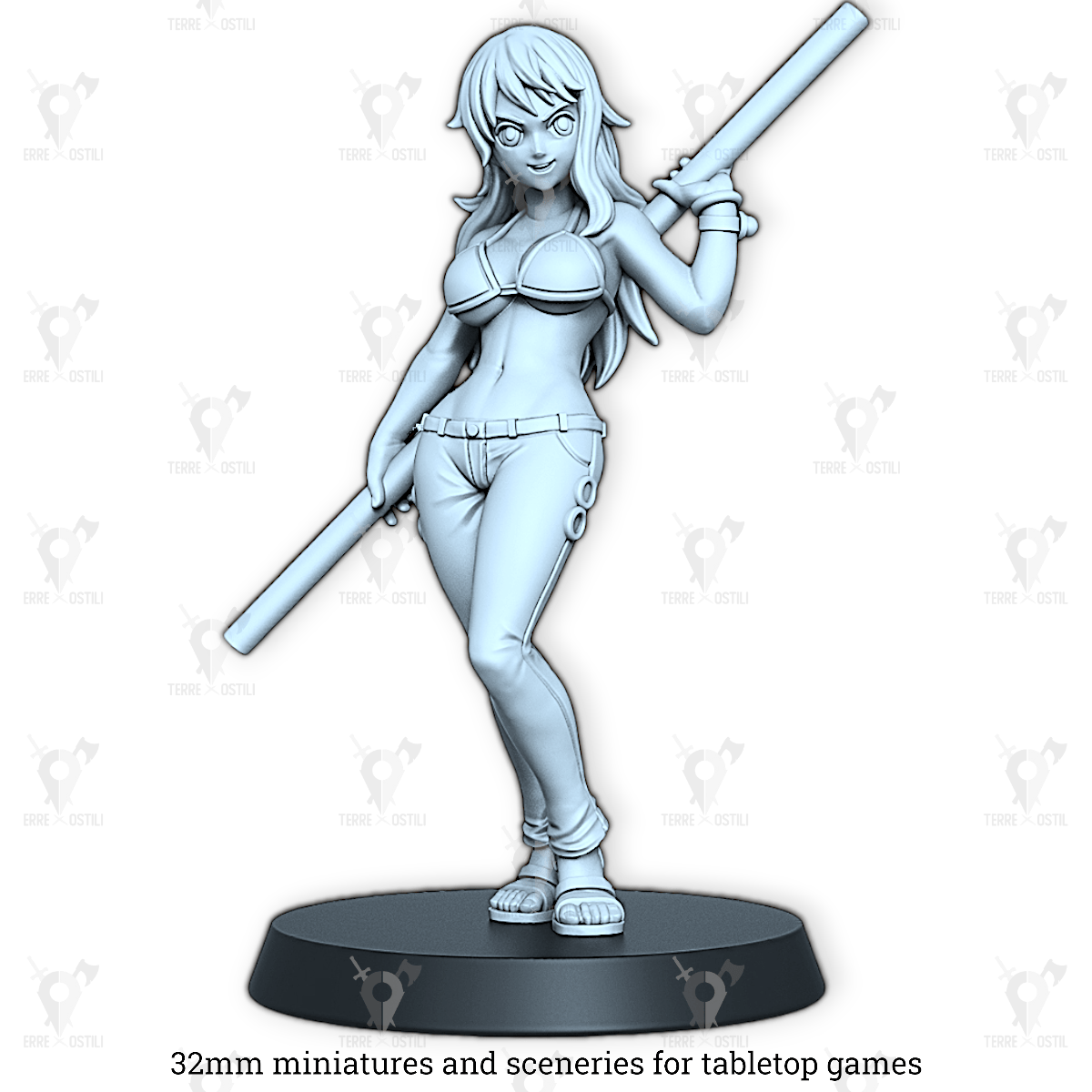 Nami umana pirata esploratore mago evocatore onep | miniatura 3D resina | Terre Ostili