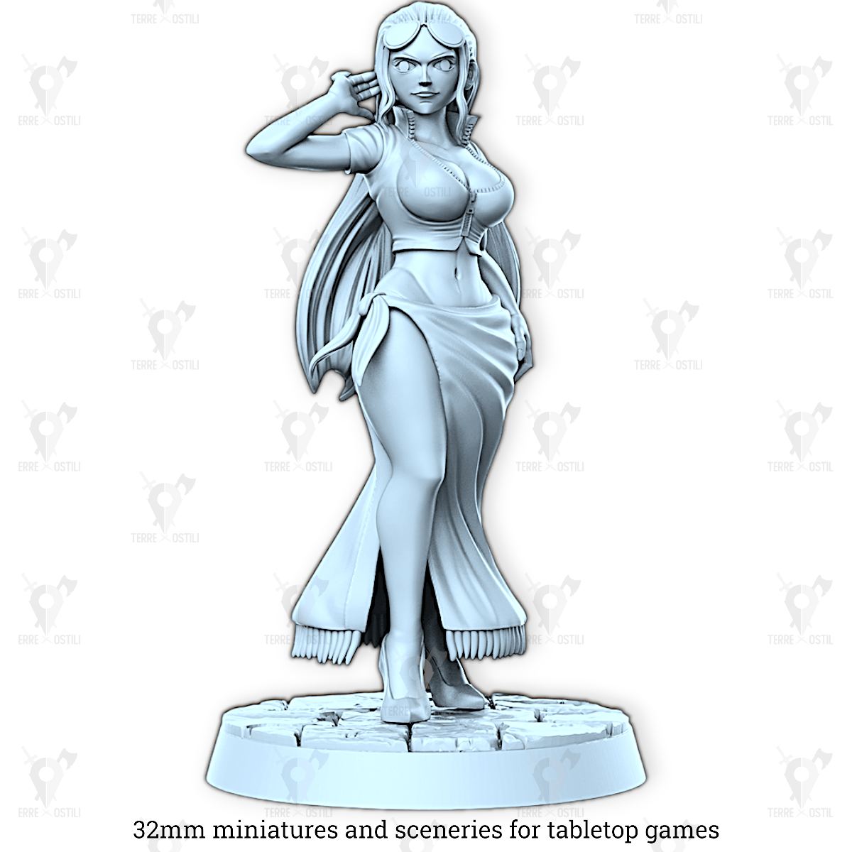 Nico umana pirata esploratore mago onep | miniatura 3D resina | Terre Ostili