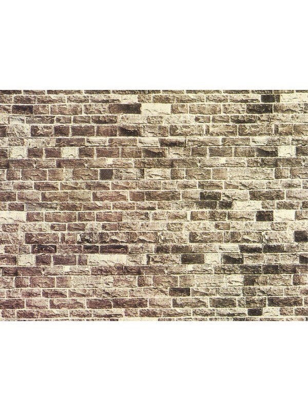 NOCH 57720 Scala HO Cartoncino muro di pietra basalto - misure mm. 640 x 150