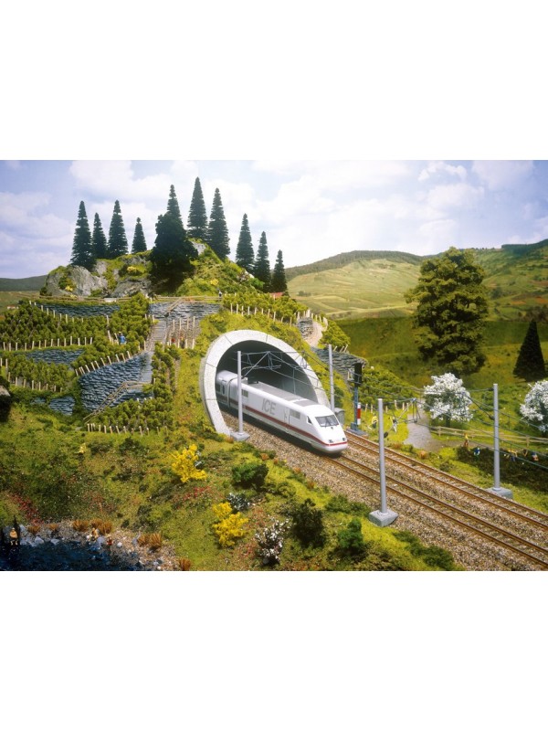 NOCH 58040 Scala HO Doppio portale per galleria alta velocità - 180 x 230 mm