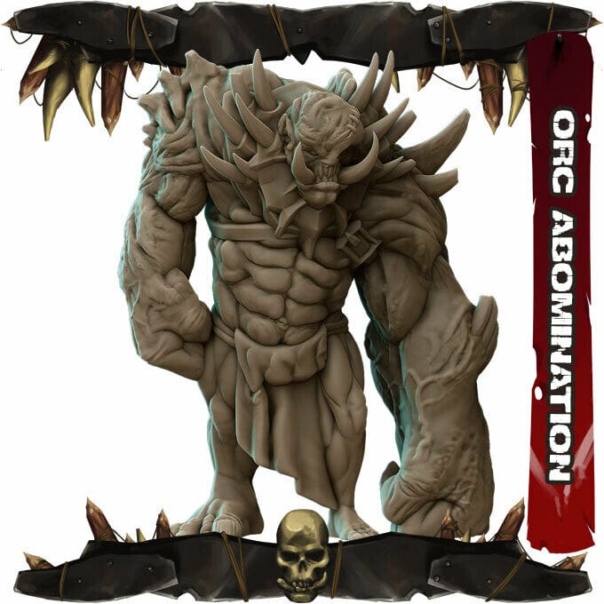 Orco abominio orchesco mutazione gigante miniatura 3d resina