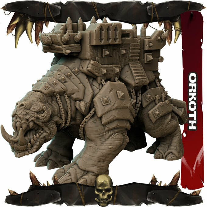 Orkoth mostro da guerra orchesco cavalcatura miniatura 3d