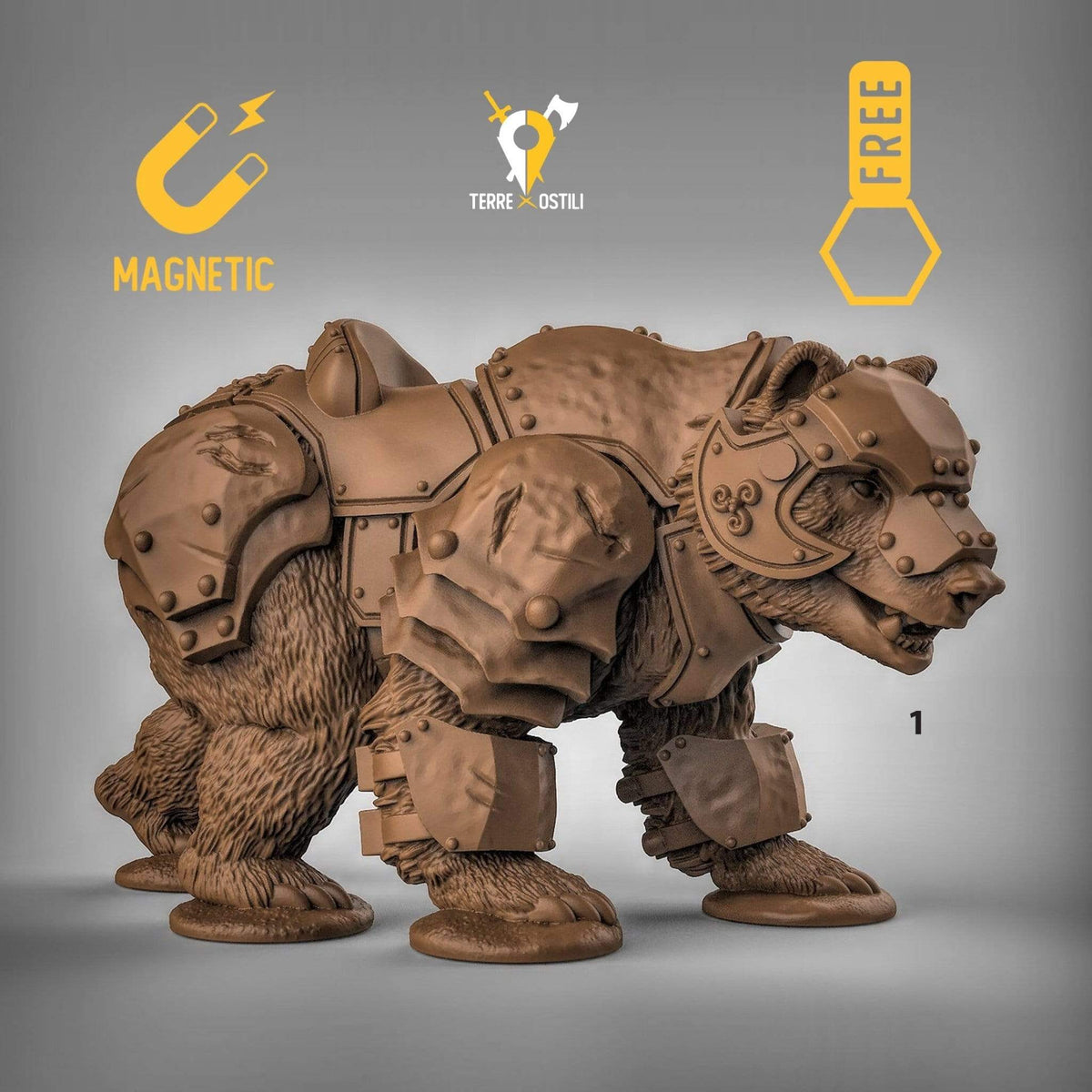 Orso armato miniatura