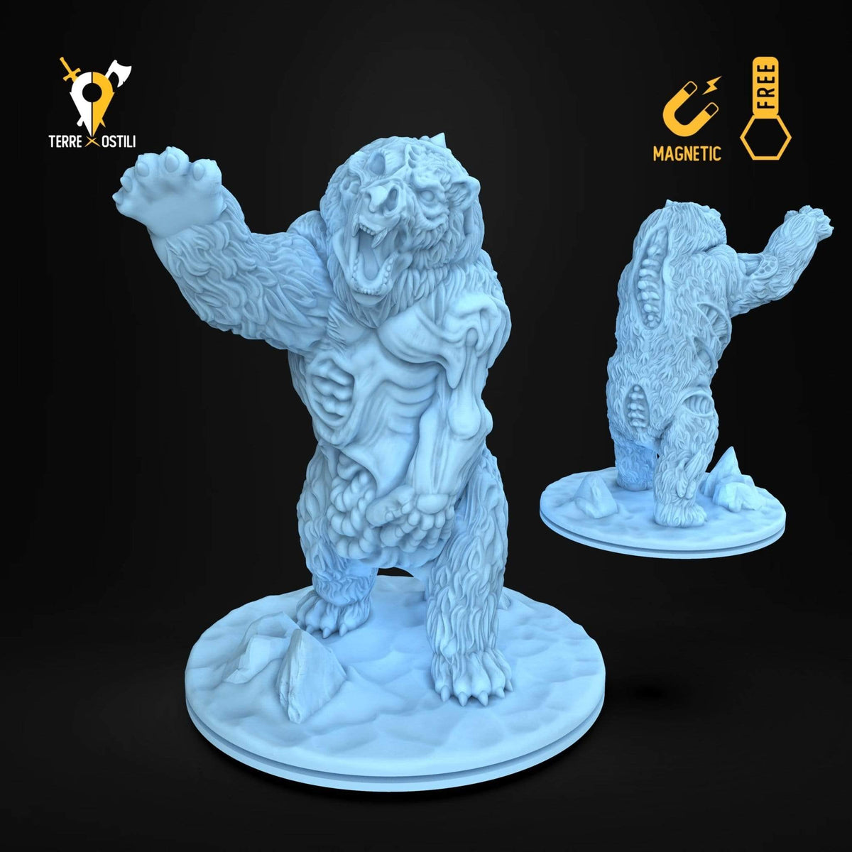 Orso non morto polarezombie miniatura