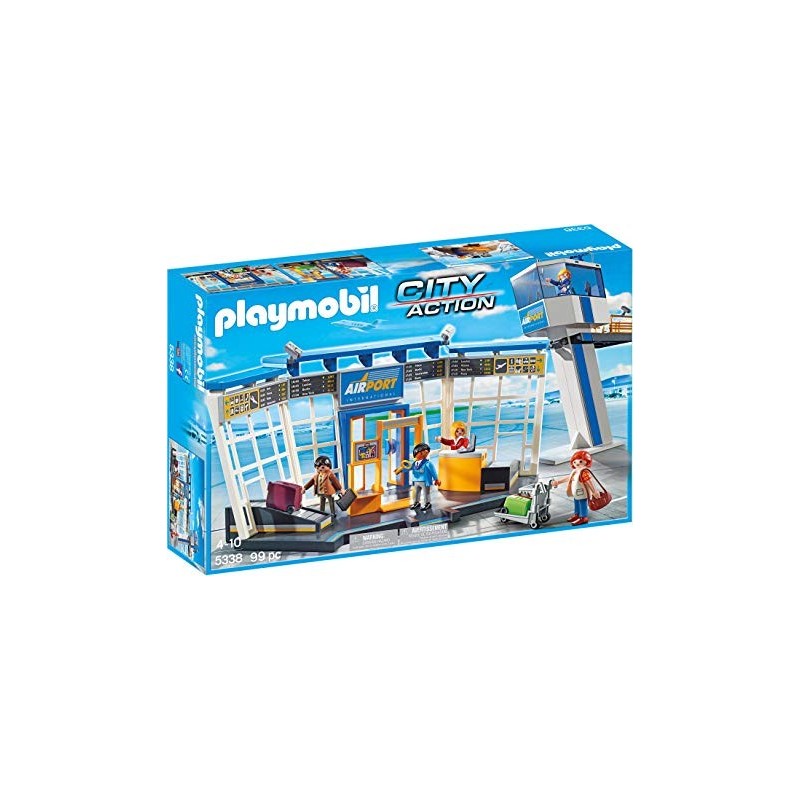 PLAYMOBIL CITY ACTION AEREOPORTO CON TORRE DI CONTROLLO 5338 ETA' 4-10