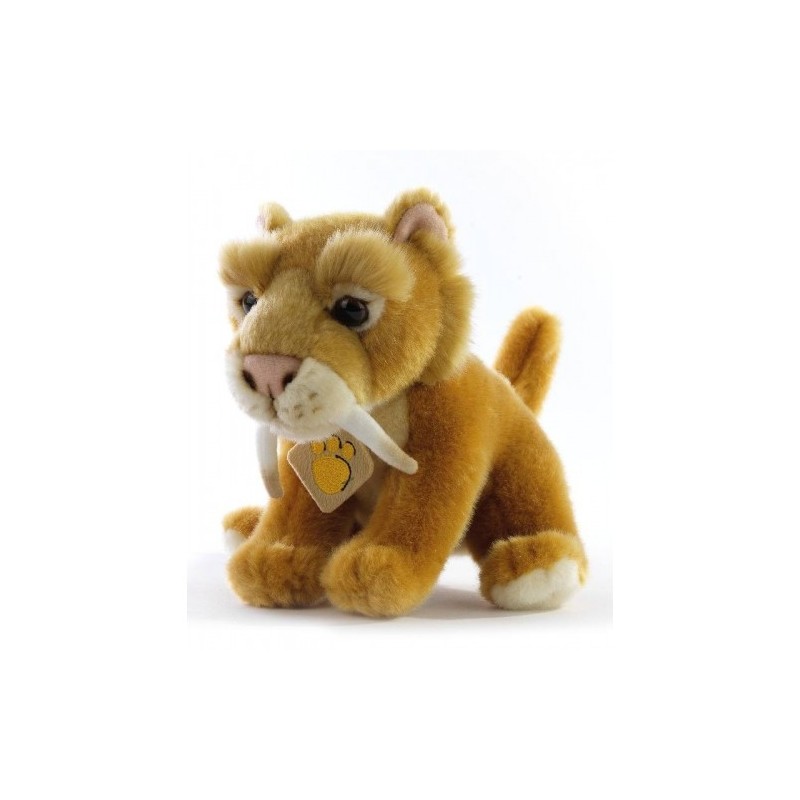 PLUSH & COMPANY "DINO"  TIGRE DAI DENTI A SCIABOLA PELUCHE H.20 CM