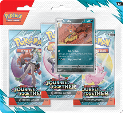 Pokémon Journey Together 3 pack blister – Scrafty