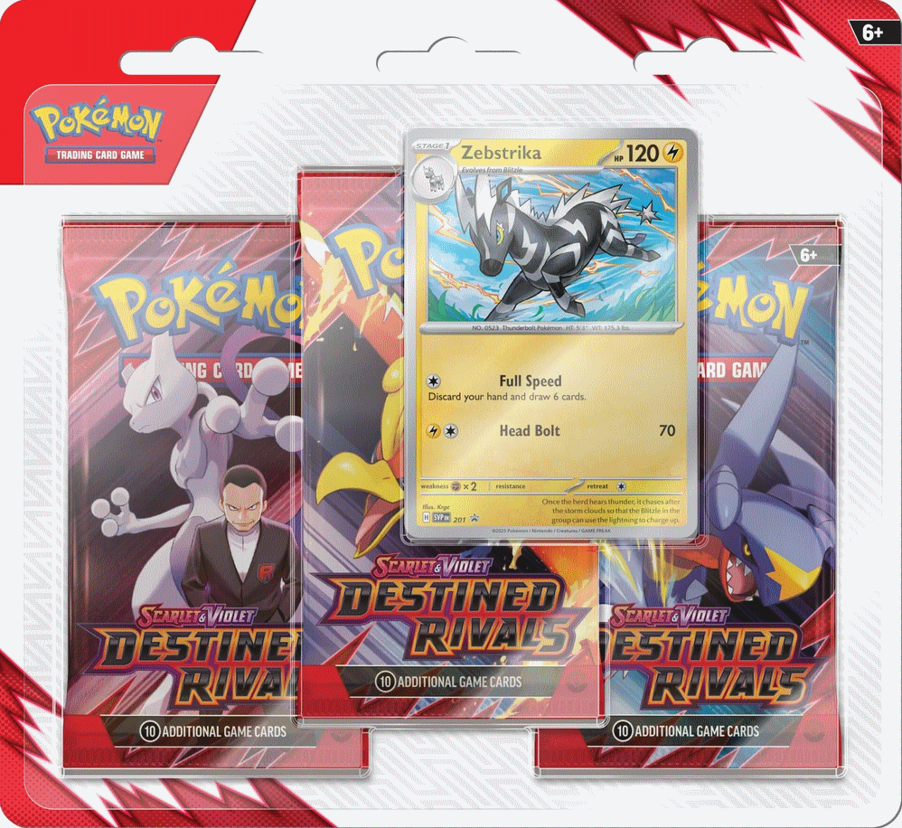 Pokémon Scarlet & Violet Destined Rivals (3-Pack) Zebrika
