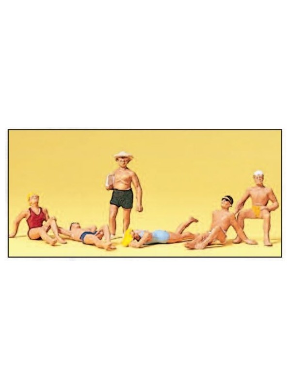 PREISER 10071 Scala HO Bagnanti in costume sdraiati sulla spiaggia