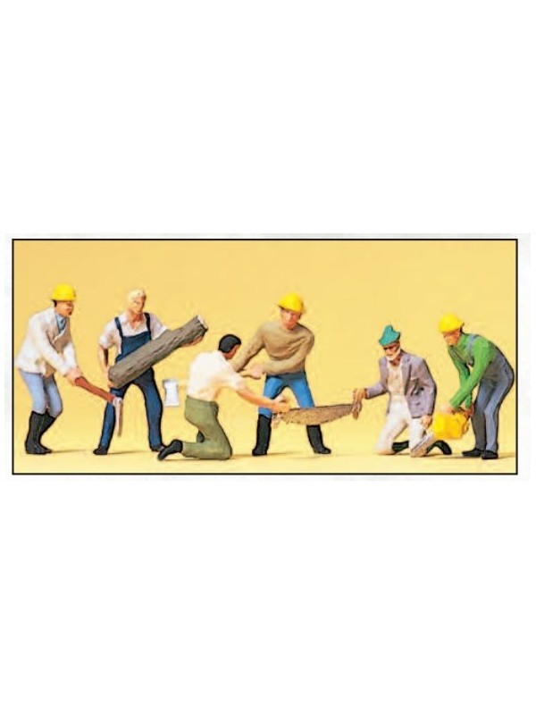 PREISER 10042 Scala HO Boscaioli al lavoro con accessori