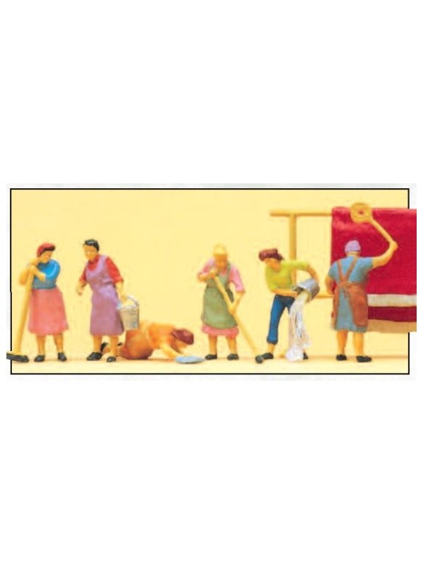 PREISER 10059 Scala HO Casalinghe con accessori