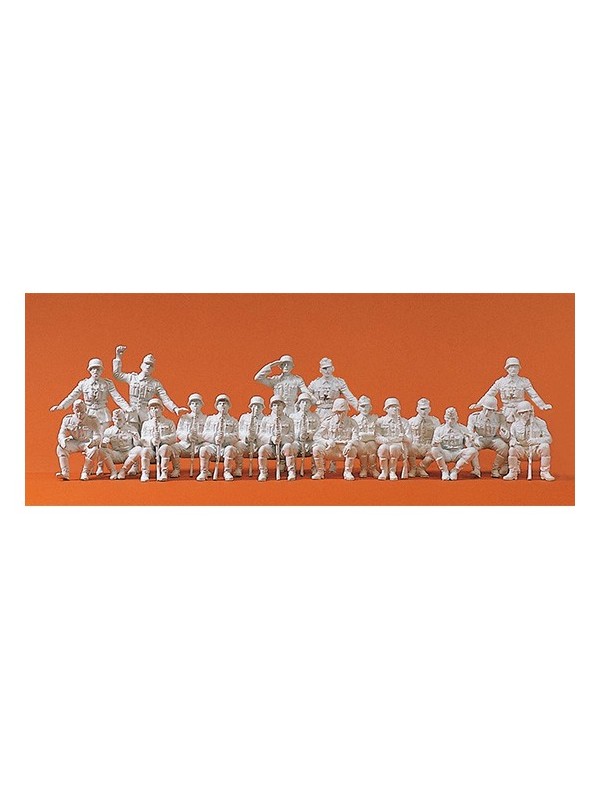 PREISER 16520 Scala HO Confezione di personaggi militari da colorare