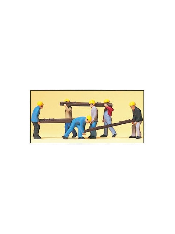 PREISER 10034 Scala HO Operai con casco protettivo posatori di traversine