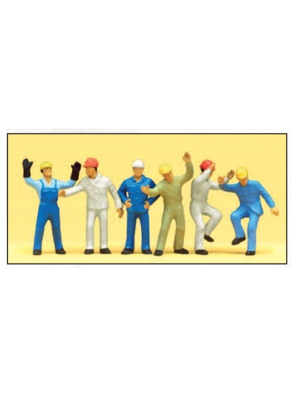 PREISER 10105 Scala HO Operai industriali con casco protettivo