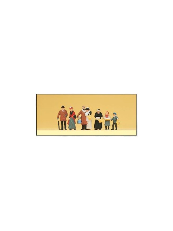 PREISER 12195 Scala HO Persone invernali del 1900