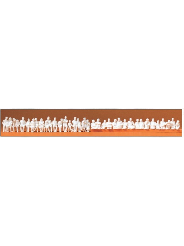 PREISER 16349 Scala HO Persone sedute (adatti per autobus e treni) da colorare